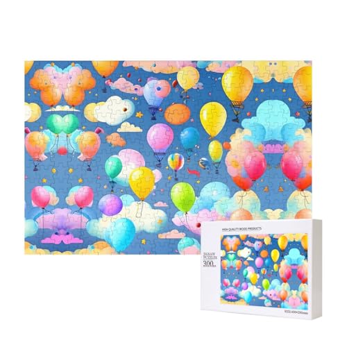 Poezjzw Bunte Luftballons für Erwachsene, klassisches Puzzle, 300 Teile, Holzpuzzle, moderne Wohnkultur, intellektuelles Spiel, 40 x 28 cm Poezjzw Bunte Luftballons für Erwachsene, klassisches Puzzle, 300 Teile, Holzpuzzle, moderne Wohnkultur, intellektuelles Spiel, 40 x 28 cm von POEZJZW