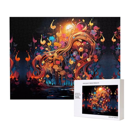 Poezjzw Bunte Musiknoten Erwachsenen-Puzzle, klassisches Puzzle, 500 Teile, Holzpuzzle, moderne Wohnkultur, intellektuelles Spiel, 52 x 38 cm Poezjzw Bunte Musiknoten Erwachsenen-Puzzle, klassisches Puzzle, 500 Teile, Holzpuzzle, moderne Wohnkultur, intellektuelles Spiel, 52 x 38 cm von POEZJZW