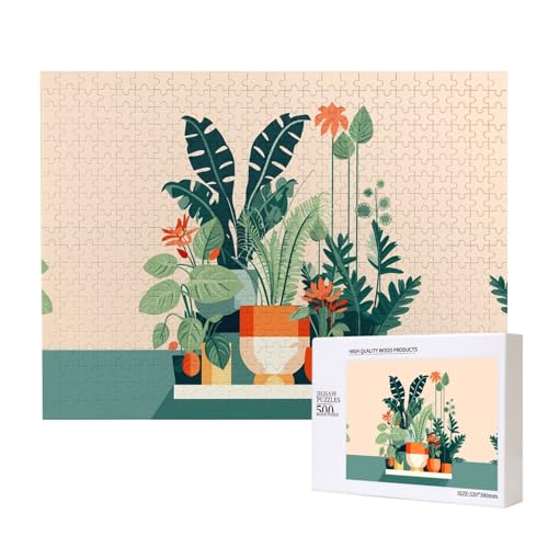Poezjzw Cartoon Kleine Grüne Pflanze Erwachsene Klassisches Puzzle 500 Teile Holzpuzzle Moderne Wohnkultur Intellektuelles Spiel 52 x 38 cm Poezjzw Cartoon Kleine Grüne Pflanze Erwachsene Klassisches Puzzle 500 Teile Holzpuzzle Moderne Wohnkultur Intellektuelles Spiel 52 x 38 cm von POEZJZW