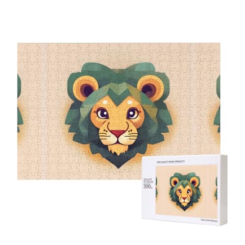 Poezjzw Cartoon-Löwen-Puzzle für Erwachsene, klassisches Puzzle, 300 Teile, Holzpuzzle, moderne Wohnkultur, intellektuelles Spiel, 40 x 28 cm Poezjzw Cartoon-Löwen-Puzzle für Erwachsene, klassisches Puzzle, 300 Teile, Holzpuzzle, moderne Wohnkultur, intellektuelles Spiel, 40 x 28 cm von POEZJZW