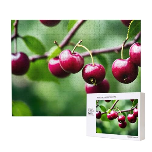 Poezjzw Cherry Klassisches Puzzle für Erwachsene, 500 Teile, Holzpuzzle, moderne Wohnkultur, intellektuelles Spiel, 52 x 38 cm Poezjzw Cherry Klassisches Puzzle für Erwachsene, 500 Teile, Holzpuzzle, moderne Wohnkultur, intellektuelles Spiel, 52 x 38 cm von POEZJZW