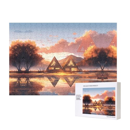 Poezjzw Dreieck Baupuzzles für Erwachsene, 300 Teile, Holzpuzzle für Familie, Freunde, Heimdekoration, Wandkunst, 15,7 x 27,9 cm Poezjzw Dreieck Baupuzzles für Erwachsene, 300 Teile, Holzpuzzle für Familie, Freunde, Heimdekoration, Wandkunst, 15,7 x 27,9 cm von POEZJZW