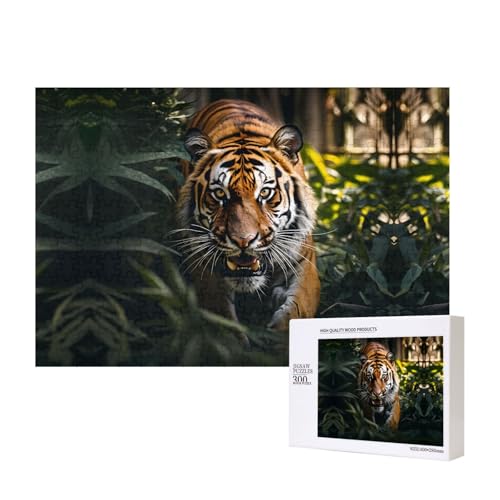 Poezjzw Dschungel-Tiger-Puzzles für Erwachsene, 300 Teile, Holzpuzzle für Familie, Freunde, Heimdekoration, Wandkunst, 15,7 x 27,9 cm Poezjzw Dschungel-Tiger-Puzzles für Erwachsene, 300 Teile, Holzpuzzle für Familie, Freunde, Heimdekoration, Wandkunst, 15,7 x 27,9 cm von POEZJZW