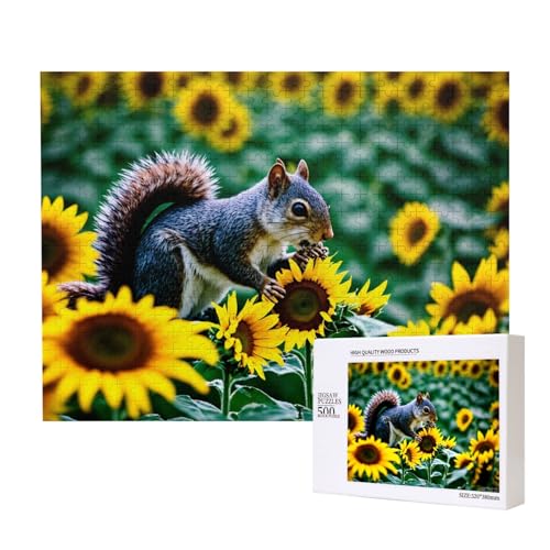 Poezjzw Eichhörnchen isst Sonnenf Erwachsene klassisches Puzzle 500 Teile Holzpuzzle Moderne Wohnkultur Intellektuelles Spiel 52 x 38 cm Poezjzw Eichhörnchen isst Sonnenf Erwachsene klassisches Puzzle 500 Teile Holzpuzzle Moderne Wohnkultur Intellektuelles Spiel 52 x 38 cm von POEZJZW