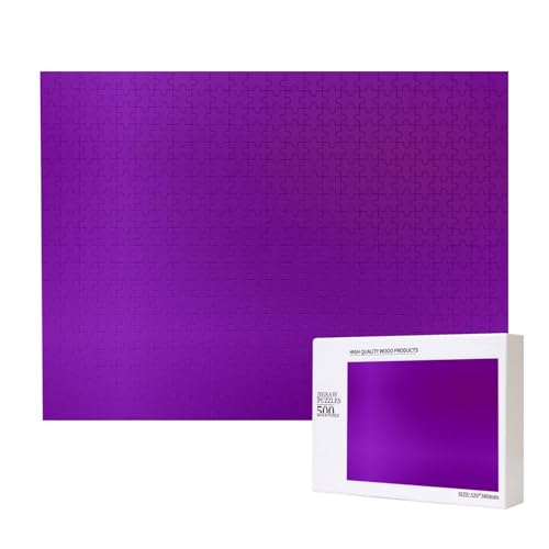 Poezjzw Einfarbiges klassisches Puzzle für Erwachsene, 500 Teile, Holzpuzzle, moderne Heimdekoration, intellektuelles Spiel, 52 x 38 cm, Dunkelviolett Poezjzw Einfarbiges klassisches Puzzle für Erwachsene, 500 Teile, Holzpuzzle, moderne Heimdekoration, intellektuelles Spiel, 52 x 38 cm, Dunkelviolett von POEZJZW