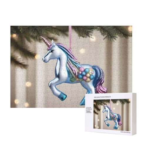 Poezjzw Einhorn-Ornament, klassisches Puzzle, 300 Teile, Holzpuzzle, moderne Wohnkultur, intellektuelles Spiel, 40 x 28 cm Poezjzw Einhorn-Ornament, klassisches Puzzle, 300 Teile, Holzpuzzle, moderne Wohnkultur, intellektuelles Spiel, 40 x 28 cm von POEZJZW