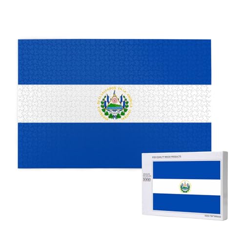 Poezjzw El Salvador Puzzles für Erwachsene, 1000 Teile, Holzpuzzle für Familie, Freunde, Heimdekoration, Wandkunst, 75 x 50 cm von POEZJZW