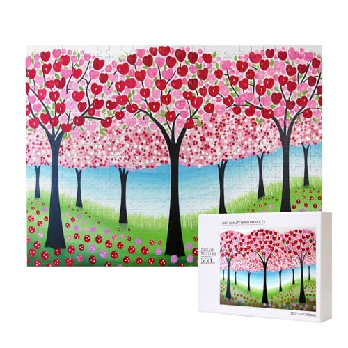 Poezjzw Ernte-Obstbaum-Puzzles für Erwachsene, 500 Teile, Holzpuzzle für Familie, Freunde, Heimdekoration, Wandkunst, 50,4 x 38,1 cm Poezjzw Ernte-Obstbaum-Puzzles für Erwachsene, 500 Teile, Holzpuzzle für Familie, Freunde, Heimdekoration, Wandkunst, 50,4 x 38,1 cm von POEZJZW