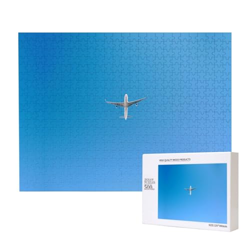 Poezjzw Flugzeug-Puzzles für Erwachsene, 500 Teile, Holzpuzzle für Familie, Freunde, Heimdekoration, Wandkunst, 50 x 38 cm Poezjzw Flugzeug-Puzzles für Erwachsene, 500 Teile, Holzpuzzle für Familie, Freunde, Heimdekoration, Wandkunst, 50 x 38 cm von POEZJZW