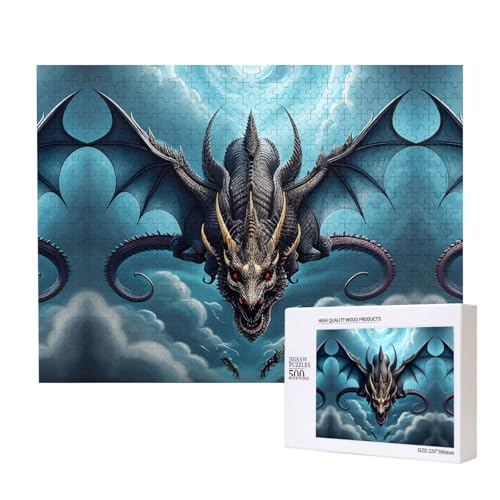 Poezjzw Flying Dragon Klassisches Puzzle für Erwachsene, 500 Teile, Holzpuzzle, moderne Wohnkultur, intellektuelles Spiel, 52 x 38 cm Poezjzw Flying Dragon Klassisches Puzzle für Erwachsene, 500 Teile, Holzpuzzle, moderne Wohnkultur, intellektuelles Spiel, 52 x 38 cm von POEZJZW