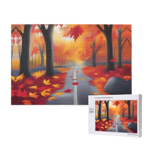 Poezjzw Forest Path Klassisches Puzzle für Erwachsene, 1000 Teile, Holzpuzzle, moderne Wohnkultur, intellektuelles Spiel, 75 x 50 cm Poezjzw Forest Path Klassisches Puzzle für Erwachsene, 1000 Teile, Holzpuzzle, moderne Wohnkultur, intellektuelles Spiel, 75 x 50 cm von POEZJZW