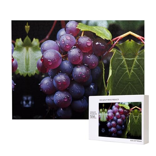 Poezjzw Fresh Grapes Klassisches Puzzle für Erwachsene, 500 Teile, Holzpuzzle, moderne Wohnkultur, intellektuelles Spiel, 52 x 38 cm Poezjzw Fresh Grapes Klassisches Puzzle für Erwachsene, 500 Teile, Holzpuzzle, moderne Wohnkultur, intellektuelles Spiel, 52 x 38 cm von POEZJZW