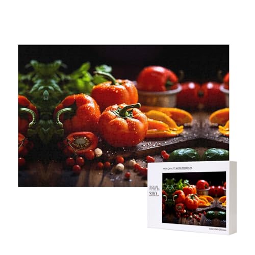 Poezjzw Gemüse-Obst-Puzzles für Erwachsene, 300 Teile, Holzpuzzle für Familie, Freunde, Heimdekoration, Wandkunst, 15,7 x 27,9 cm Poezjzw Gemüse-Obst-Puzzles für Erwachsene, 300 Teile, Holzpuzzle für Familie, Freunde, Heimdekoration, Wandkunst, 15,7 x 27,9 cm von POEZJZW