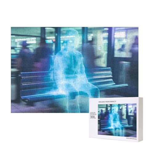 Poezjzw Ghost In The Station Sitzpuzzles für Erwachsene, 300 Teile, Holzpuzzle für Familie, Freunde, Heimdekoration, Wandkunst, 15,7 x 27,9 cm Poezjzw Ghost In The Station Sitzpuzzles für Erwachsene, 300 Teile, Holzpuzzle für Familie, Freunde, Heimdekoration, Wandkunst, 15,7 x 27,9 cm von POEZJZW