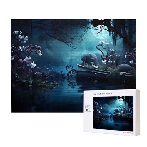 Poezjzw Ghost Ocean Puzzles für Erwachsene, 500 Teile, Holzpuzzle für Familie, Freunde, Heimdekoration, Wandkunst, 50 x 38 cm Poezjzw Ghost Ocean Puzzles für Erwachsene, 500 Teile, Holzpuzzle für Familie, Freunde, Heimdekoration, Wandkunst, 50 x 38 cm von POEZJZW