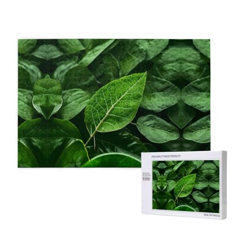 Poezjzw Green Nature Klassisches Puzzle für Erwachsene, 1000 Teile, Holzpuzzle, moderne Wohnkultur, intellektuelles Spiel, 75 x 50 cm Poezjzw Green Nature Klassisches Puzzle für Erwachsene, 1000 Teile, Holzpuzzle, moderne Wohnkultur, intellektuelles Spiel, 75 x 50 cm von POEZJZW