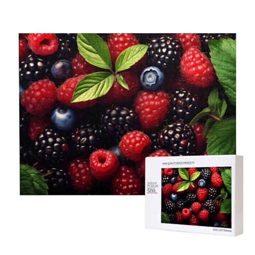 Poezjzw Hintergrund Beeren Puzzles für Erwachsene, 500 Teile, Holzpuzzle für Familie, Freunde, Heimdekoration, Wandkunst, 50 x 38 cm Poezjzw Hintergrund Beeren Puzzles für Erwachsene, 500 Teile, Holzpuzzle für Familie, Freunde, Heimdekoration, Wandkunst, 50 x 38 cm von POEZJZW