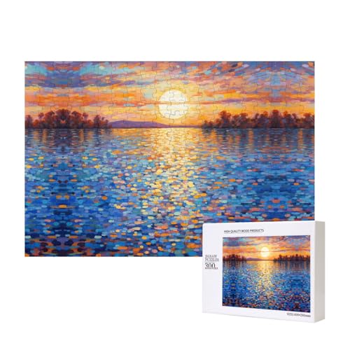 Poezjzw Holzpuzzle mit warmem Sonnenuntergang für Erwachsene, 300 Teile, für Familie, Freunde, Heimdekoration, Wandkunst, 15,7 x 27,9 cm Poezjzw Holzpuzzle mit warmem Sonnenuntergang für Erwachsene, 300 Teile, für Familie, Freunde, Heimdekoration, Wandkunst, 15,7 x 27,9 cm von POEZJZW