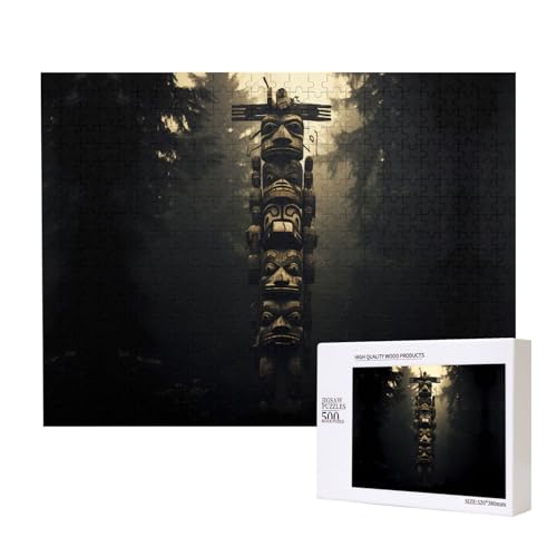 Poezjzw Holzstatuen-Puzzles für Erwachsene, 500 Teile, Holzpuzzle für Familie, Freunde, Heimdekoration, Wandkunst, 50 x 38 cm Poezjzw Holzstatuen-Puzzles für Erwachsene, 500 Teile, Holzpuzzle für Familie, Freunde, Heimdekoration, Wandkunst, 50 x 38 cm von POEZJZW