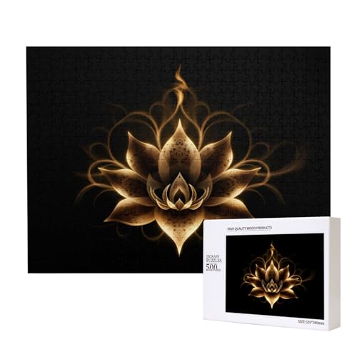 Poezjzw Hot Lotus Flower Puzzles für Erwachsene, 500 Teile, Holzpuzzle für Familie, Freunde, Heimdekoration, Wandkunst, 50,4 x 38,1 cm Poezjzw Hot Lotus Flower Puzzles für Erwachsene, 500 Teile, Holzpuzzle für Familie, Freunde, Heimdekoration, Wandkunst, 50,4 x 38,1 cm von POEZJZW