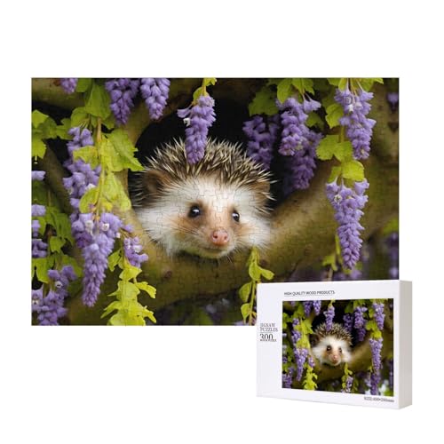 Poezjzw Igel- und Blumenpuzzles für Erwachsene, 300 Teile, Holzpuzzle für Familie, Freunde, Heimdekoration, Wandkunst, 15,7 x 27,9 cm Poezjzw Igel- und Blumenpuzzles für Erwachsene, 300 Teile, Holzpuzzle für Familie, Freunde, Heimdekoration, Wandkunst, 15,7 x 27,9 cm von POEZJZW