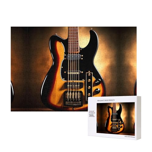 Poezjzw Instrumentalgitarre für Erwachsene, klassisches Puzzle, 300 Teile, Holzpuzzle, moderne Wohnkultur, intellektuelles Spiel, 40 x 28 cm Poezjzw Instrumentalgitarre für Erwachsene, klassisches Puzzle, 300 Teile, Holzpuzzle, moderne Wohnkultur, intellektuelles Spiel, 40 x 28 cm von POEZJZW