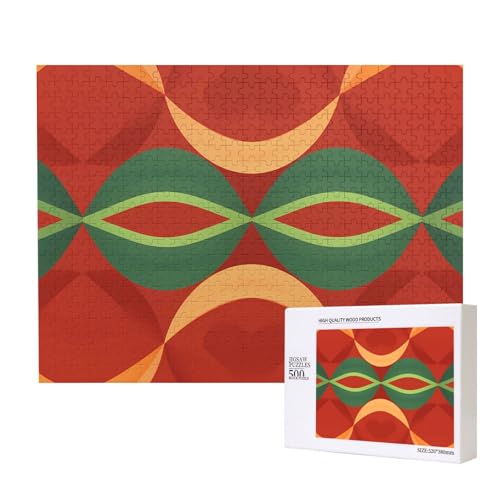 Poezjzw Intertwine Puzzle für Erwachsene, 500 Teile, Holzpuzzle für Familie, Freunde, Heimdekoration, Wandkunst, 500 x 38 cm von POEZJZW