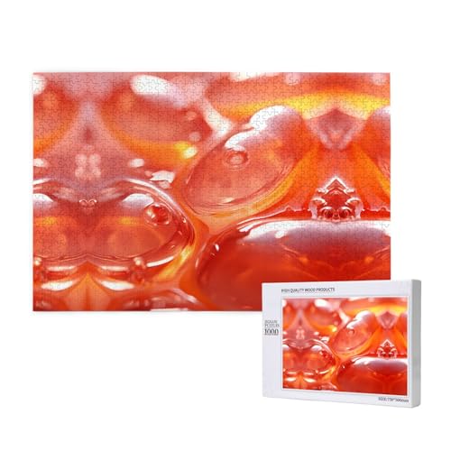 Poezjzw Jellies Puzzles für Erwachsene, 1000 Teile, Holzpuzzle für Familie, Freunde, Heimdekoration, Wandkunst, 75 x 50 cm von POEZJZW