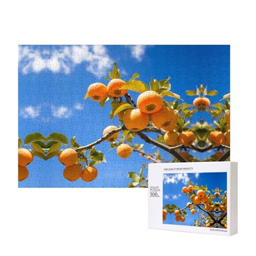 Poezjzw Kaki-Puzzles für Erwachsene, 300 Teile, Holzpuzzle für Familie, Freunde, Heimdekoration, Wandkunst, 15,7 x 27,9 cm von POEZJZW