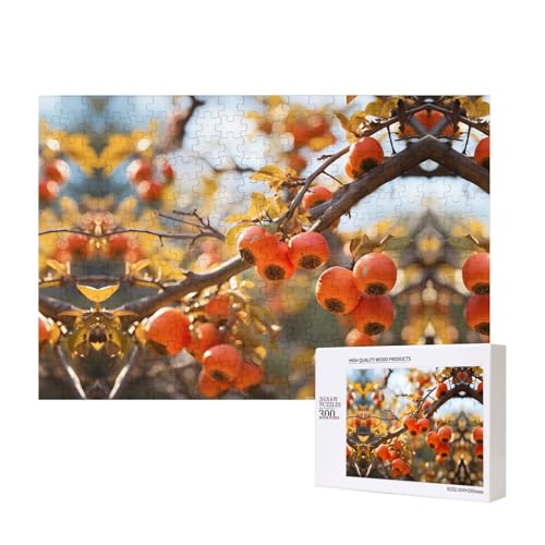 Poezjzw Kaki-Puzzles für Erwachsene, 300 Teile, Holzpuzzle für Familie, Freunde, Heimdekoration, Wandkunst, 15,7 x 27,9 cm Poezjzw Kaki-Puzzles für Erwachsene, 300 Teile, Holzpuzzle für Familie, Freunde, Heimdekoration, Wandkunst, 15,7 x 27,9 cm von POEZJZW