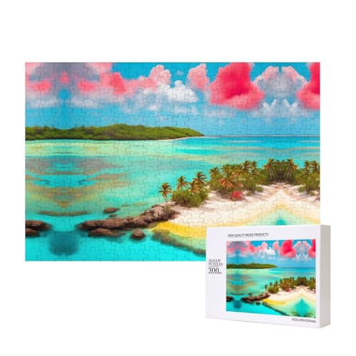 Poezjzw Karibiklandschaft, klassisches Puzzle für Erwachsene, 300 Teile, Holzpuzzle, moderne Wohnkultur, intellektuelles Spiel, 40 x 28 cm Poezjzw Karibiklandschaft, klassisches Puzzle für Erwachsene, 300 Teile, Holzpuzzle, moderne Wohnkultur, intellektuelles Spiel, 40 x 28 cm von POEZJZW