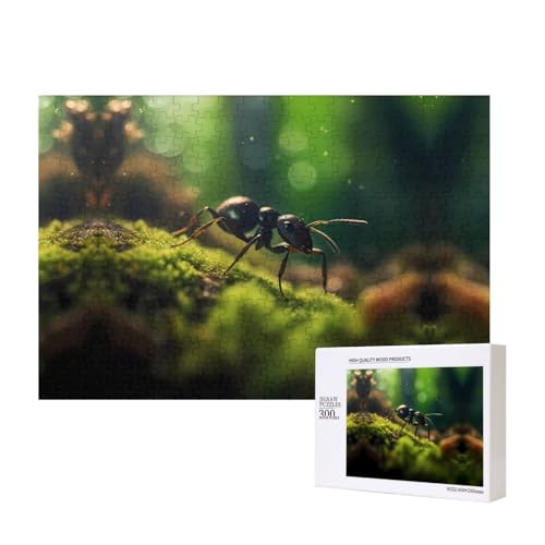 Poezjzw King of Ameisen-Puzzles für Erwachsene, 300 Teile, Holzpuzzle für Familie, Freunde, Heimdekoration, Wandkunst, 15,7 x 27,9 cm von POEZJZW