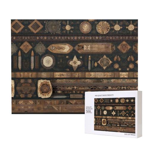 Poezjzw Klassisches Puzzle für Erwachsene, Bohemian-Stil, 500 Teile, Holzpuzzle, moderne Wohnkultur, intellektuelles Spiel, 52 x 38 cm Poezjzw Klassisches Puzzle für Erwachsene, Bohemian-Stil, 500 Teile, Holzpuzzle, moderne Wohnkultur, intellektuelles Spiel, 52 x 38 cm von POEZJZW