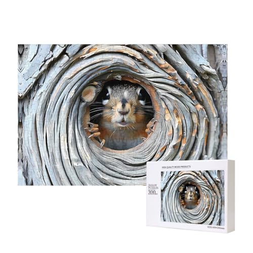 Poezjzw Klassisches Puzzle für Erwachsene, Eichhörnchen, 300 Teile, Holzpuzzle, moderne Wohnkultur, intellektuelles Spiel, 40 x 28 cm Poezjzw Klassisches Puzzle für Erwachsene, Eichhörnchen, 300 Teile, Holzpuzzle, moderne Wohnkultur, intellektuelles Spiel, 40 x 28 cm von POEZJZW
