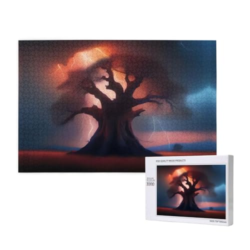 Poezjzw Klassisches Puzzle für Erwachsene, Orange und roter Himmel, 1000 Teile, Holzpuzzle, moderne Heimdekoration, intellektuelles Spiel, 75 x 50 cm Poezjzw Klassisches Puzzle für Erwachsene, Orange und roter Himmel, 1000 Teile, Holzpuzzle, moderne Heimdekoration, intellektuelles Spiel, 75 x 50 cm von POEZJZW