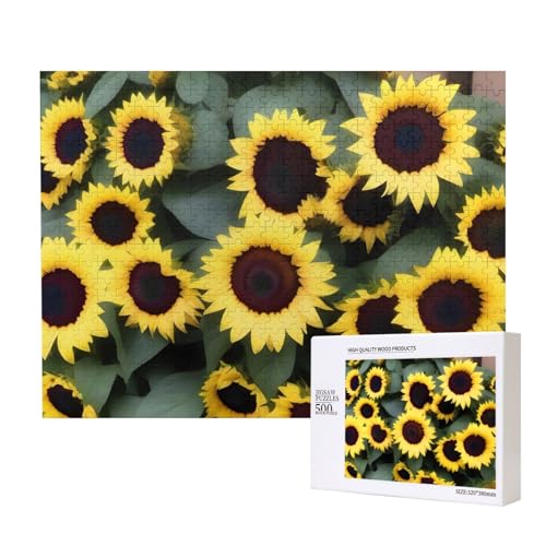 Poezjzw Klassisches Puzzle für Erwachsene, Sonnenblumenbeobachtung, 500 Teile, Holzpuzzle, moderne Wohnkultur, intellektuelles Spiel, 52 x 38 cm Poezjzw Klassisches Puzzle für Erwachsene, Sonnenblumenbeobachtung, 500 Teile, Holzpuzzle, moderne Wohnkultur, intellektuelles Spiel, 52 x 38 cm von POEZJZW