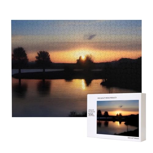 Poezjzw Klassisches Puzzle für Erwachsene, Sonnenuntergang, 500 Teile, Holzpuzzle, moderne Wohnkultur, intellektuelles Spiel, 52 x 38 cm Poezjzw Klassisches Puzzle für Erwachsene, Sonnenuntergang, 500 Teile, Holzpuzzle, moderne Wohnkultur, intellektuelles Spiel, 52 x 38 cm von POEZJZW