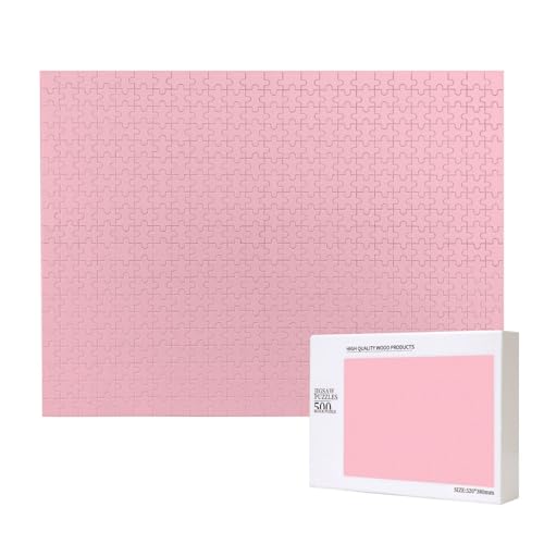 Poezjzw Klassisches Puzzle für Erwachsene, einfarbig, Rosa, 500 Teile, Holzpuzzle, moderne Heimdekoration, intellektuelles Spiel, 52 x 38 cm Poezjzw Klassisches Puzzle für Erwachsene, einfarbig, Rosa, 500 Teile, Holzpuzzle, moderne Heimdekoration, intellektuelles Spiel, 52 x 38 cm von POEZJZW