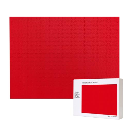 Poezjzw Klassisches Puzzle für Erwachsene, einfarbig, Rot, 500 Teile, Holzpuzzle, moderne Heimdekoration, intellektuelles Spiel, 52 x 38 cm Poezjzw Klassisches Puzzle für Erwachsene, einfarbig, Rot, 500 Teile, Holzpuzzle, moderne Heimdekoration, intellektuelles Spiel, 52 x 38 cm von POEZJZW