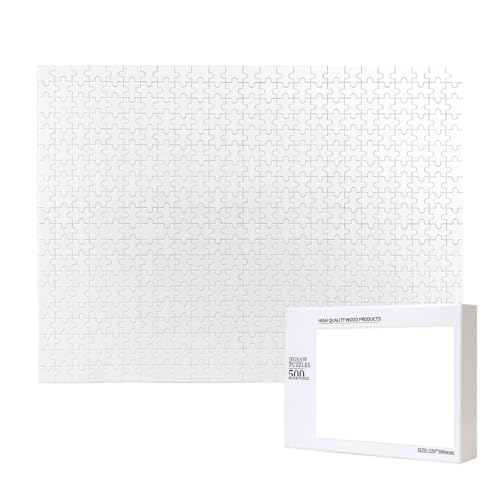 Poezjzw Klassisches Puzzle für Erwachsene, einfarbig, weiß, 500 Teile, Holzpuzzle, moderne Heimdekoration, intellektuelles Spiel, 52 x 38 cm Poezjzw Klassisches Puzzle für Erwachsene, einfarbig, weiß, 500 Teile, Holzpuzzle, moderne Heimdekoration, intellektuelles Spiel, 52 x 38 cm von POEZJZW