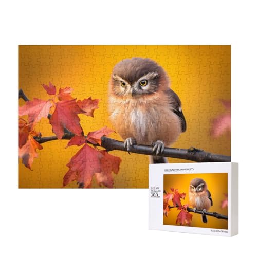 Poezjzw Klassisches Puzzle für Erwachsene, kleine Eule, 300 Teile, Holzpuzzle, moderne Wohnkultur, intellektuelles Spiel, 40 x 28 cm Poezjzw Klassisches Puzzle für Erwachsene, kleine Eule, 300 Teile, Holzpuzzle, moderne Wohnkultur, intellektuelles Spiel, 40 x 28 cm von POEZJZW