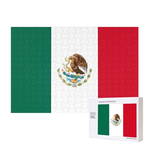 Poezjzw Klassisches Puzzle mit Flagge Mexikos, 300 Teile, Holzpuzzle, moderne Wohnkultur, intellektuelles Spiel, 40 x 28 cm Poezjzw Klassisches Puzzle mit Flagge Mexikos, 300 Teile, Holzpuzzle, moderne Wohnkultur, intellektuelles Spiel, 40 x 28 cm von POEZJZW