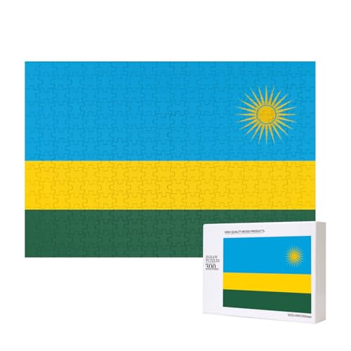 Poezjzw Klassisches Puzzle mit Flagge Ruandas, 300 Teile, Holzpuzzle, moderne Wohnkultur, intellektuelles Spiel, 40 x 28 cm Poezjzw Klassisches Puzzle mit Flagge Ruandas, 300 Teile, Holzpuzzle, moderne Wohnkultur, intellektuelles Spiel, 40 x 28 cm von POEZJZW