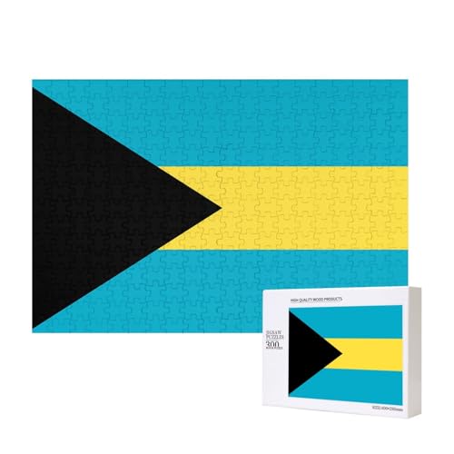 Poezjzw Klassisches Puzzle mit Flagge der Bahamas, 300 Teile, Holzpuzzle, moderne Wohnkultur, intellektuelles Spiel, 40 x 28 cm Poezjzw Klassisches Puzzle mit Flagge der Bahamas, 300 Teile, Holzpuzzle, moderne Wohnkultur, intellektuelles Spiel, 40 x 28 cm von POEZJZW