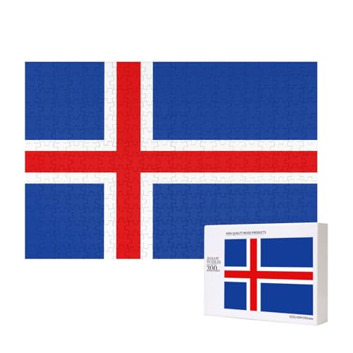 Poezjzw Klassisches Puzzle mit Flagge von Island, 300 Teile, Holzpuzzle, moderne Wohnkultur, intellektuelles Spiel, 40 x 28 cm Poezjzw Klassisches Puzzle mit Flagge von Island, 300 Teile, Holzpuzzle, moderne Wohnkultur, intellektuelles Spiel, 40 x 28 cm von POEZJZW