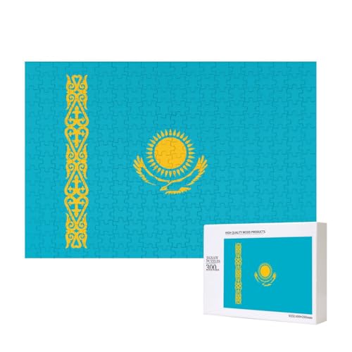 Poezjzw Klassisches Puzzle mit Flagge von Kasachstan, 300 Teile, Holzpuzzle, moderne Wohnkultur, intellektuelles Spiel, 40 x 28 cm Poezjzw Klassisches Puzzle mit Flagge von Kasachstan, 300 Teile, Holzpuzzle, moderne Wohnkultur, intellektuelles Spiel, 40 x 28 cm von POEZJZW
