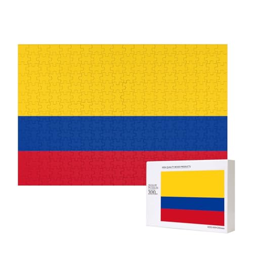Poezjzw Klassisches Puzzle mit Flagge von Kolumbien, 300 Teile, Holzpuzzle, moderne Wohnkultur, intellektuelles Spiel, 40 x 28 cm Poezjzw Klassisches Puzzle mit Flagge von Kolumbien, 300 Teile, Holzpuzzle, moderne Wohnkultur, intellektuelles Spiel, 40 x 28 cm von POEZJZW