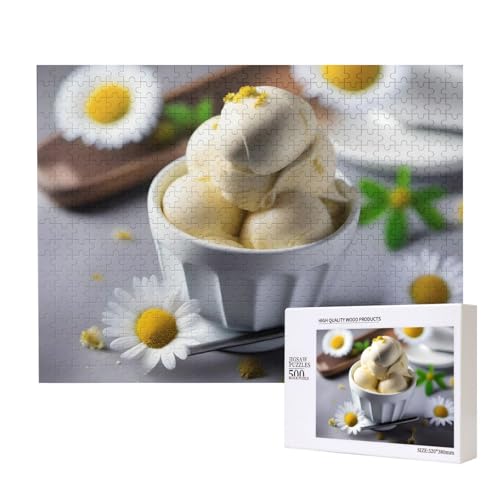 Poezjzw Klassisches Puzzle mit Kamille-Eiscreme, 500 Teile, Holzpuzzle, moderne Wohnkultur, intellektuelles Spiel, 52 x 38 cm Poezjzw Klassisches Puzzle mit Kamille-Eiscreme, 500 Teile, Holzpuzzle, moderne Wohnkultur, intellektuelles Spiel, 52 x 38 cm von POEZJZW