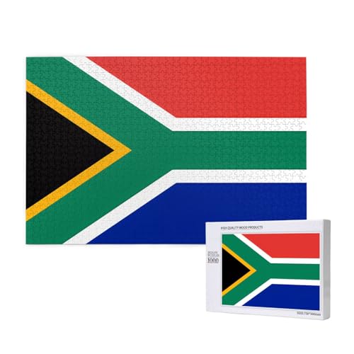 Poezjzw Klassisches Puzzle mit Südafrika-Flagge, 1000 Teile, Holzpuzzle, moderne Heimdekoration, intellektuelles Spiel, 75 x 50 cm Poezjzw Klassisches Puzzle mit Südafrika-Flagge, 1000 Teile, Holzpuzzle, moderne Heimdekoration, intellektuelles Spiel, 75 x 50 cm von POEZJZW