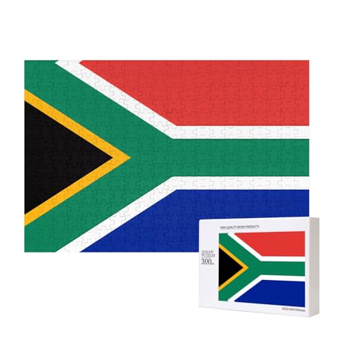 Poezjzw Klassisches Puzzle mit Südafrika-Flagge, 300 Teile, Holzpuzzle, moderne Wohnkultur, intellektuelles Spiel, 40 x 28 cm Poezjzw Klassisches Puzzle mit Südafrika-Flagge, 300 Teile, Holzpuzzle, moderne Wohnkultur, intellektuelles Spiel, 40 x 28 cm von POEZJZW